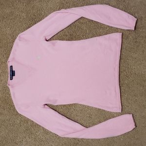 Ralph Lauren Sport Pink Longsleeve Cashmere Sweater tag says S fit is XS Women's